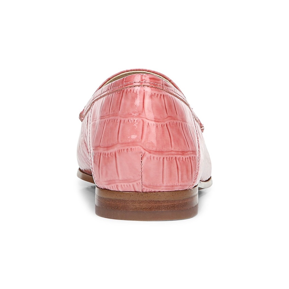 SAM EDELMAN Loraine Croc-Embossed Leather Loafers, Pink - Picture 4 of 8